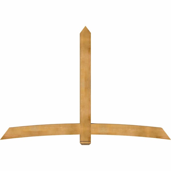 Ekena Millwork Bellingham Rough Sawn Timber Gable Bracket, Western Red Cedar, 96"W x 64"H x 6"D x 6"F, 16/12 Pitch GBW096X64X0606BEL00RWR - main